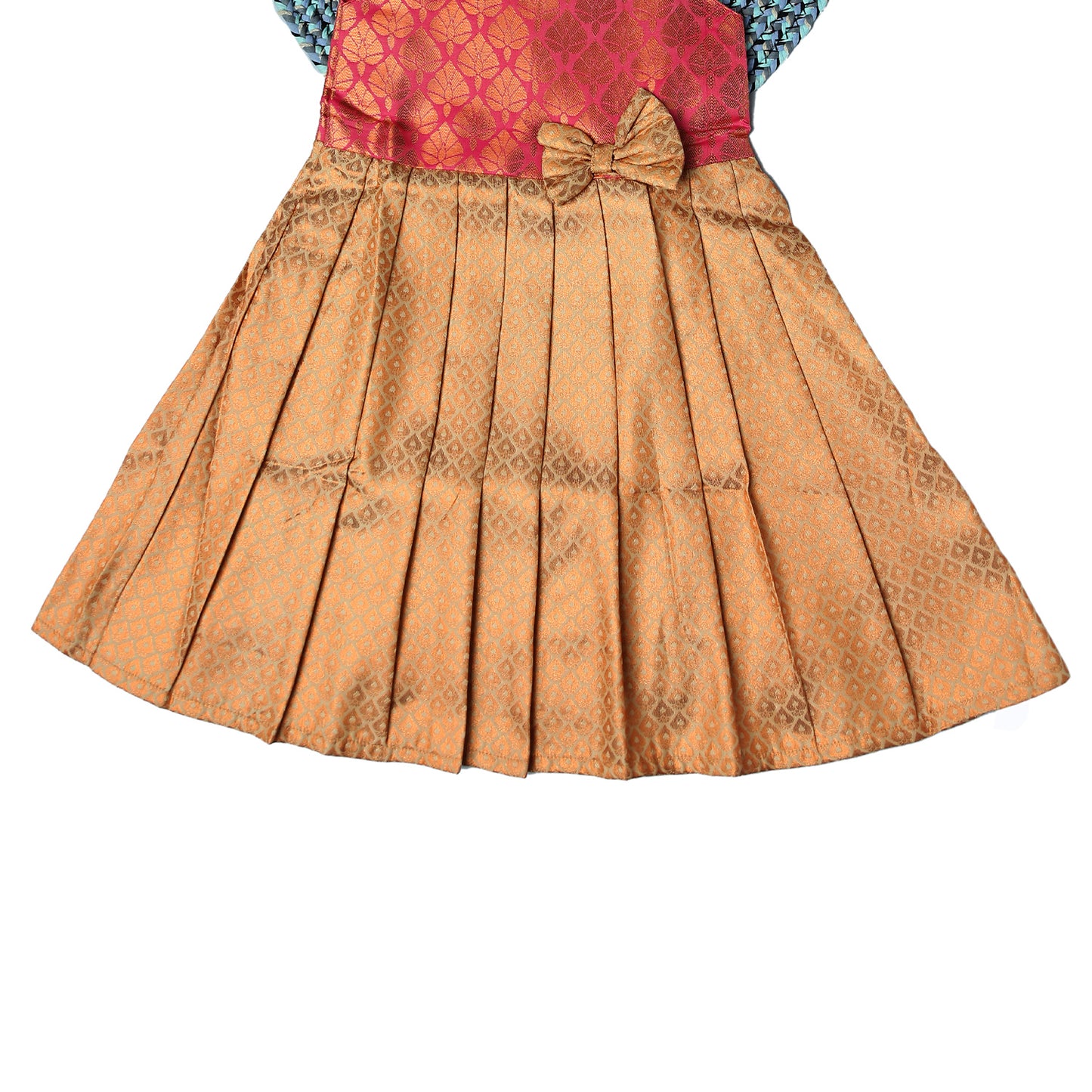 Pink Elegant Tie-Up Baby Frock