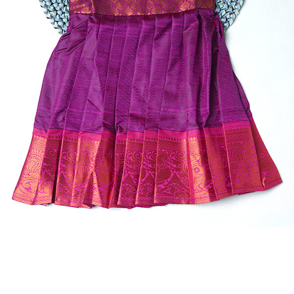 Vibrant Magenta Silk Blend Tie-Up Frock(Ready To Dispatch)