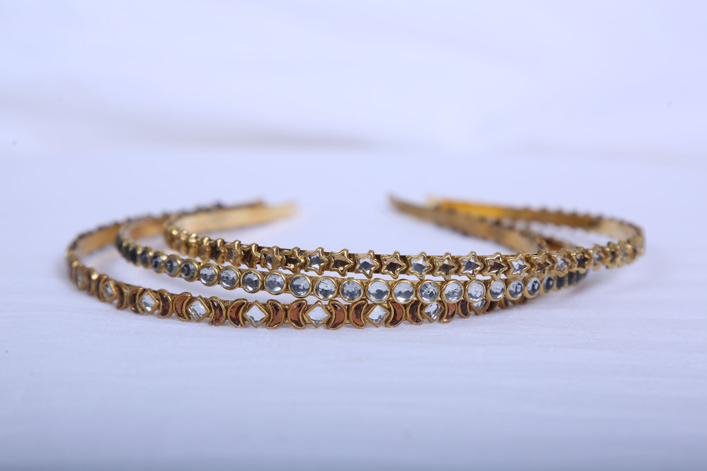 Kundan Headband In Steel